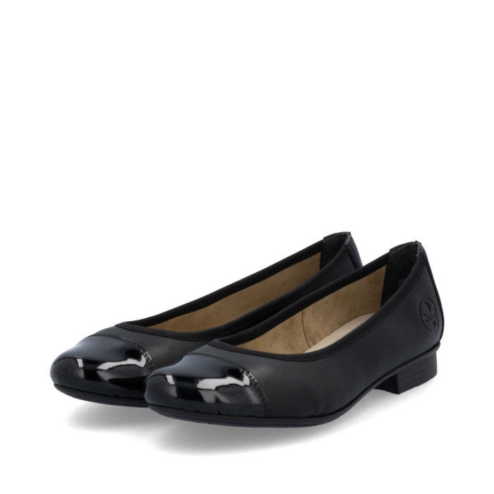 detail Dámské baleríny na podpatku Rieker 51998-00 černé