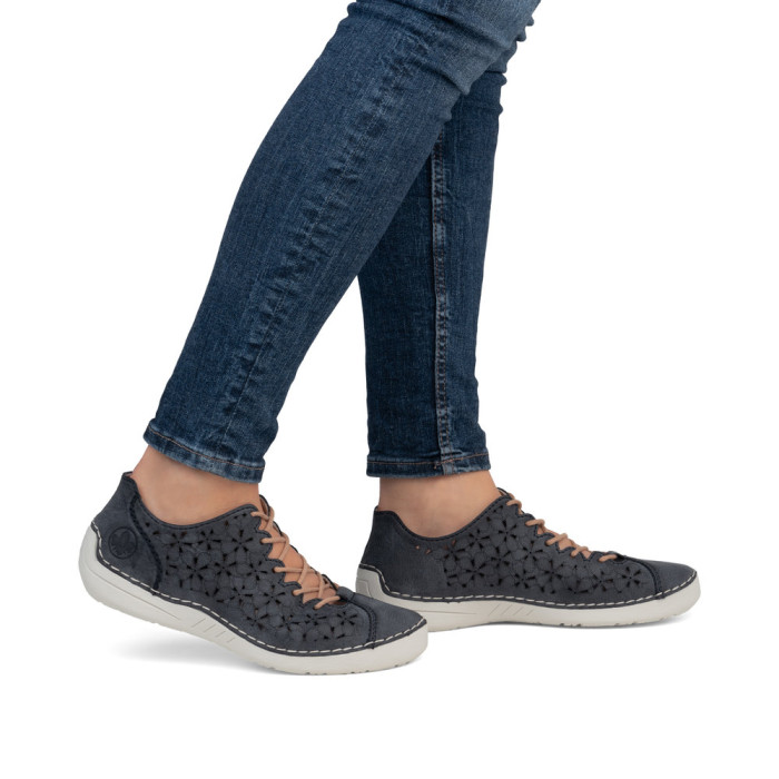 detail Dámské baleríny Rieker 52518-14 modré