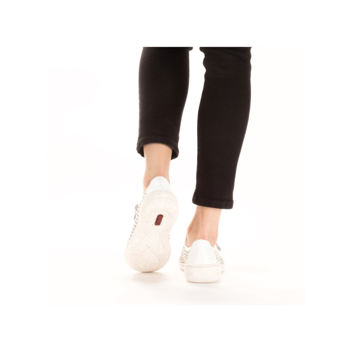 detail Dámské polobotky Rieker 54516-80 bílé