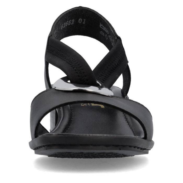 detail Dámské sandály na podpatku Rieker 62662-01 černé