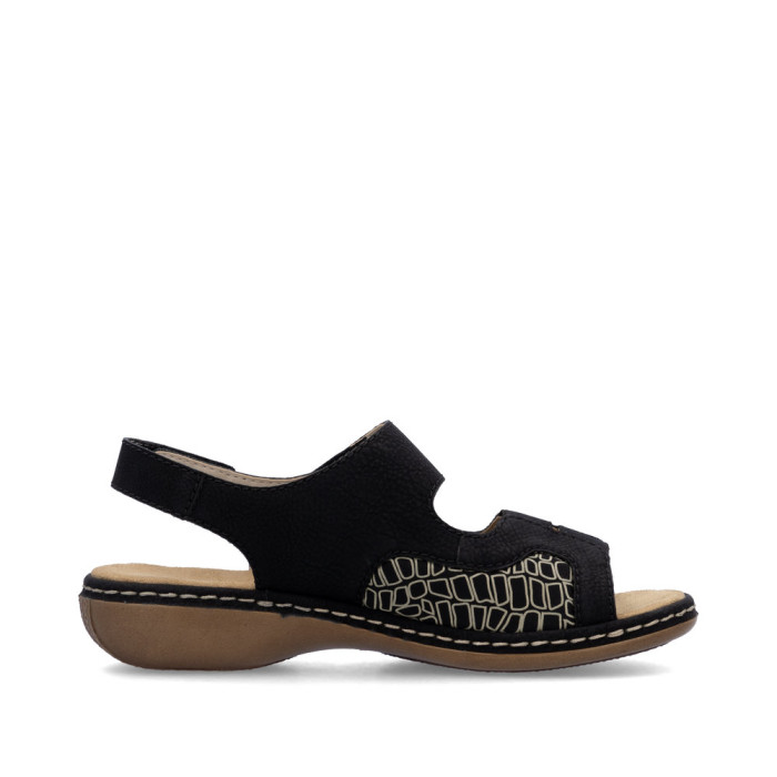detail Dámské sandály Rieker 65989-01 černé