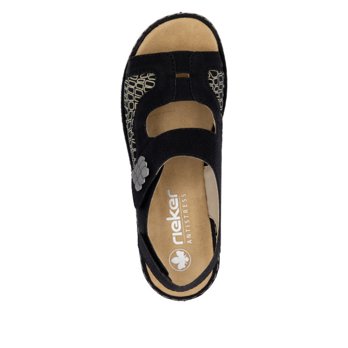 detail Dámské sandály Rieker 65989-01 černé