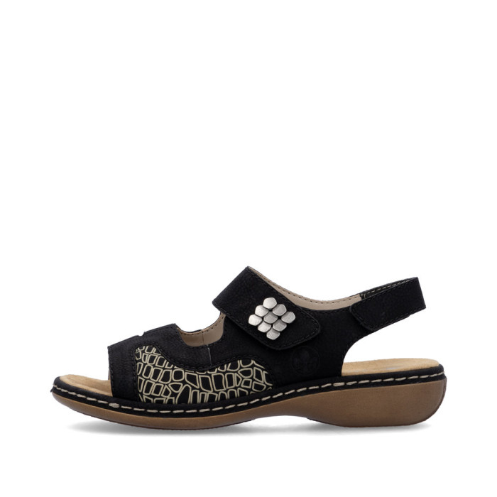 detail Dámské sandály Rieker 65989-01 černé