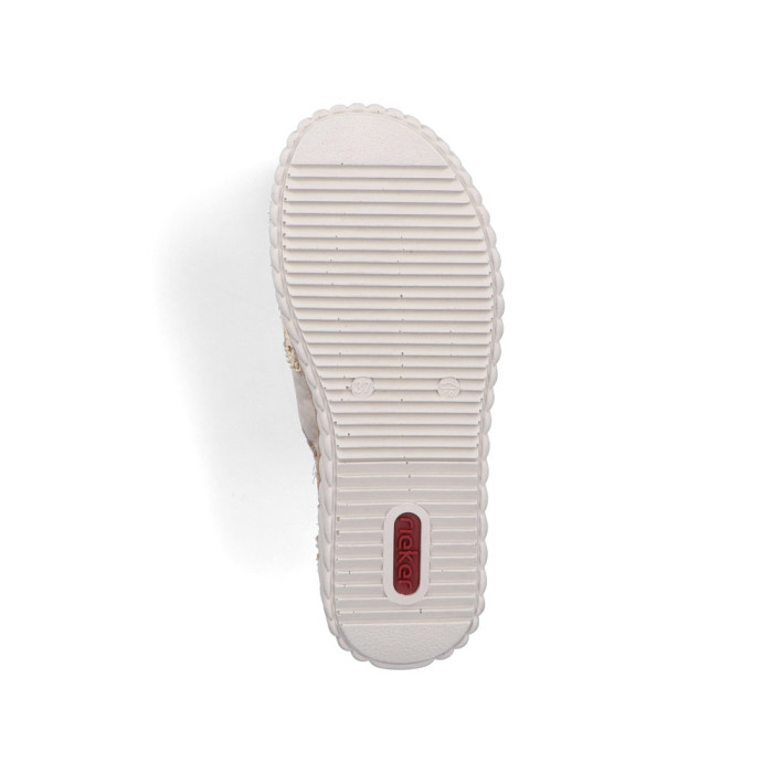 detail Dámské pantofle na klínku Rieker 69278-60 béžové