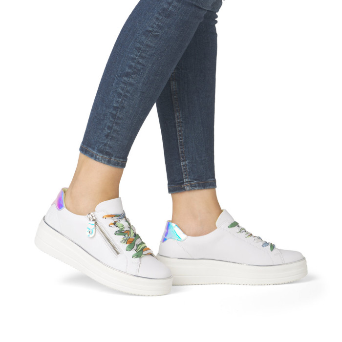 detail Dámské tenisky na platformě Remonte D1C06-80 bílé