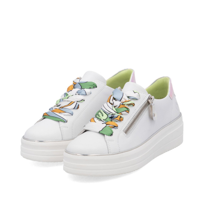 detail Dámské tenisky na platformě Remonte D1C06-80 bílé