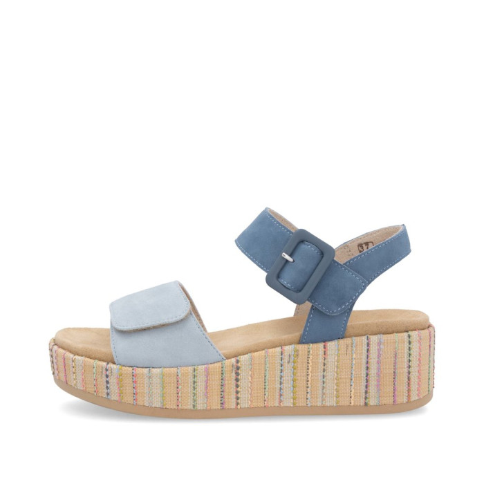 detail Dámské sandály na platformě Remonte D1N54-12 modré