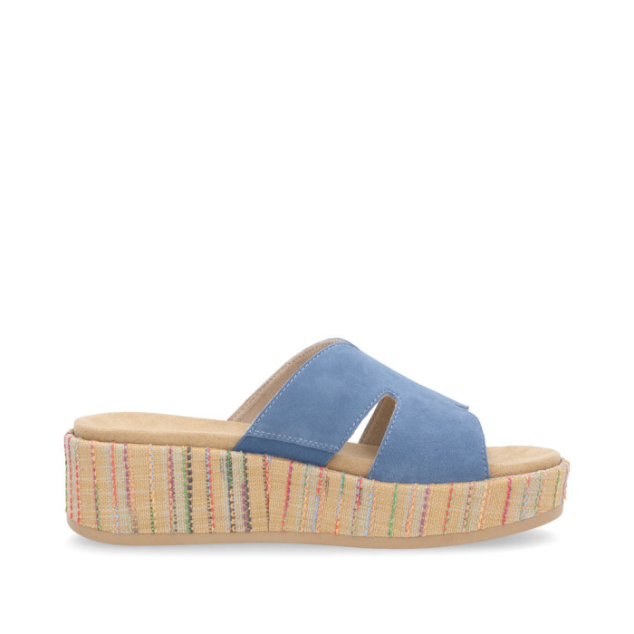 detail Dámské pantofle na klínku Remonte D1N55-14 modré