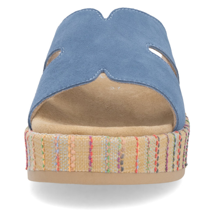 detail Dámské pantofle na klínku Remonte D1N55-14 modré