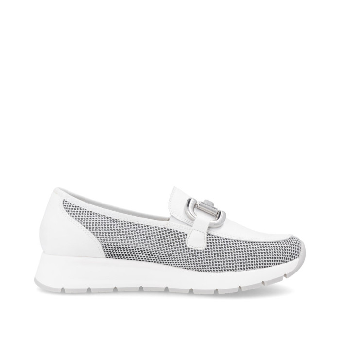 detail Dámské mokasíny na klínku Remonte D2G02-80 bílé