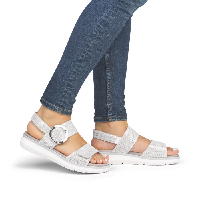 detail Dámské sandály Remonte D2K50-91 stříbrné