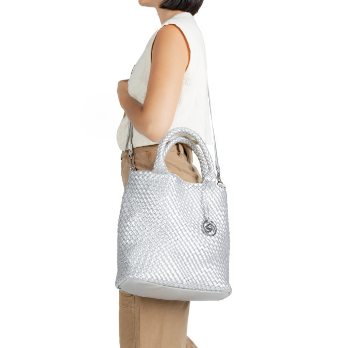 detail Kabelka do ruky Remonte Q0761-90 stříbrná