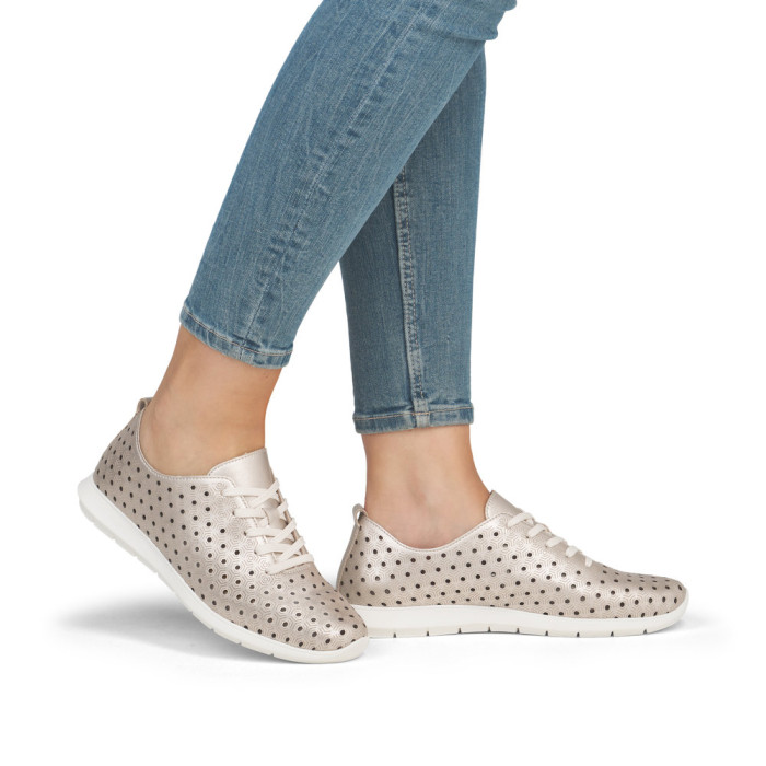 detail Dámské polobotky Remonte R7101-91 zlaté