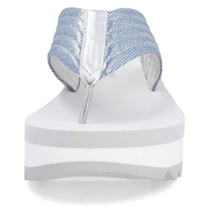 detail Dámské žabky na klínku Rieker W3054-14 modré