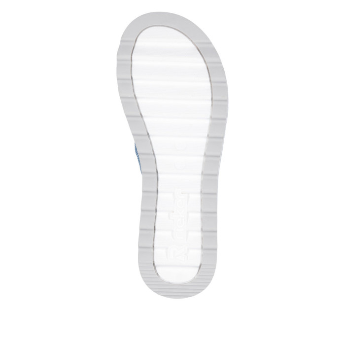 detail Dámské žabky na klínku Rieker W3054-14 modré