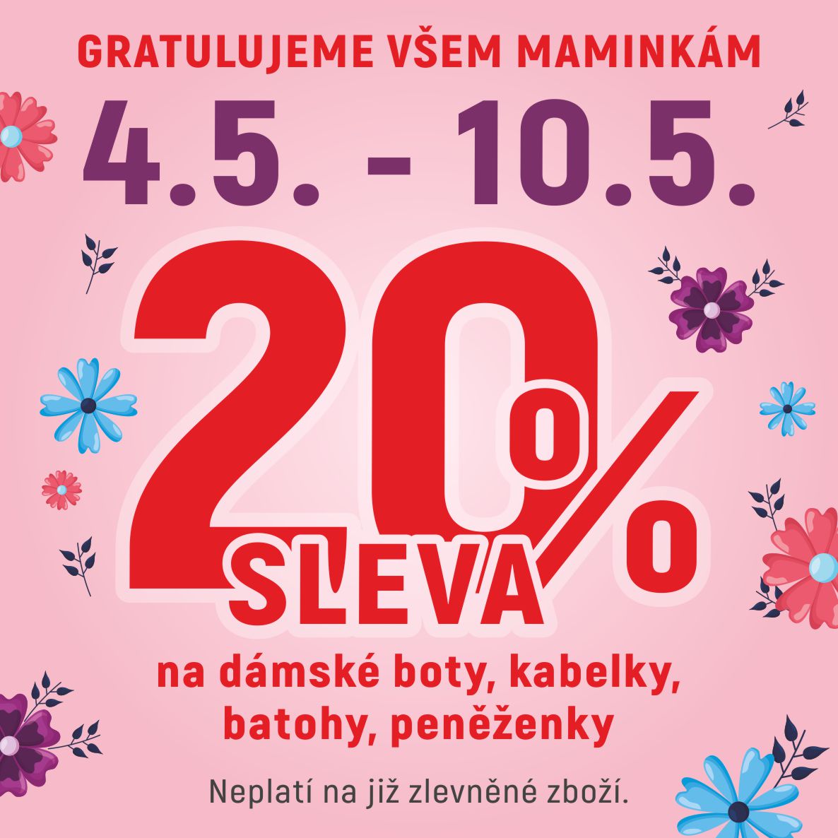Sleva 20% ke Dni matek